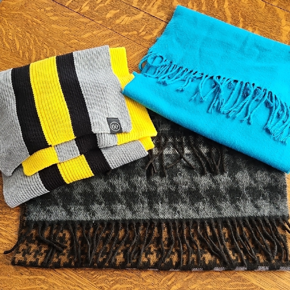 Lot of 4 - Mens Winter Scarves and CC Hat Beanie